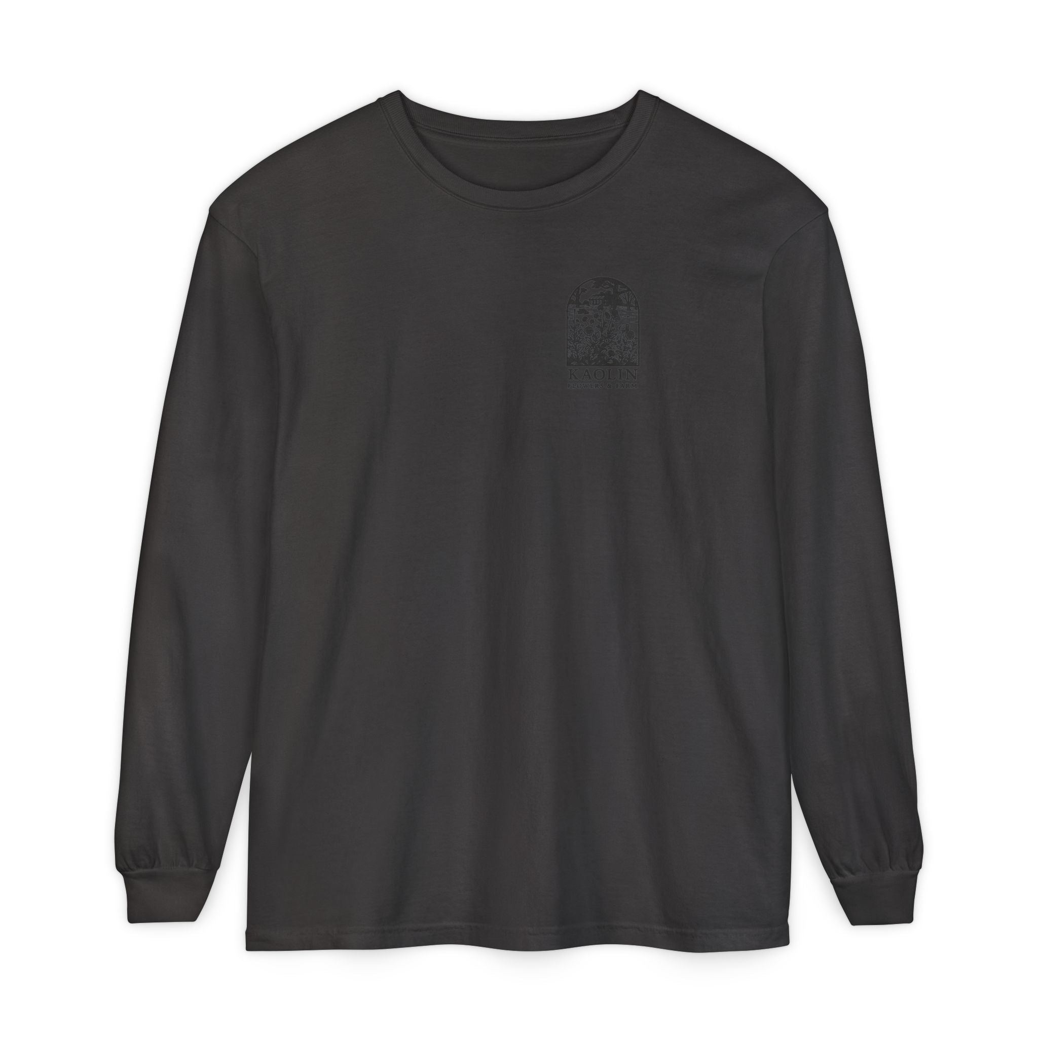 Black Copper Marans Foggy Morning Long Sleeve T-Shirt- Kaolin Flowers and Farm