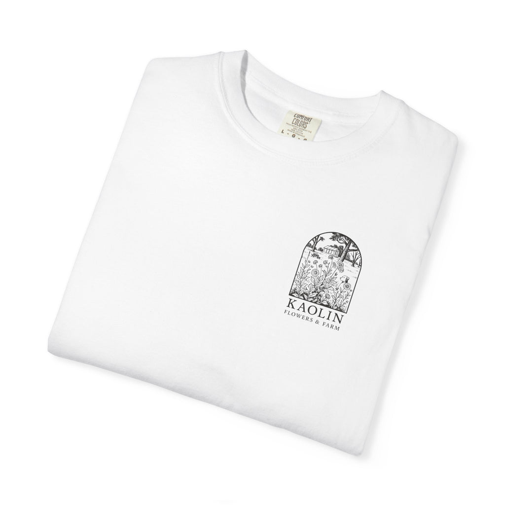 Don’t Make Me Blush Dahlia T-Shirt — Kaolin Flowers and Farm