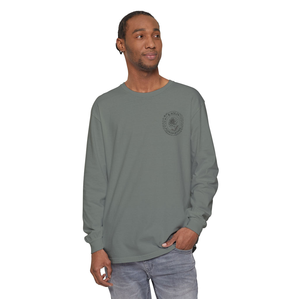 Kaolin Flowers and Farm DJ Mascot- Long Sleeve T-Shirt