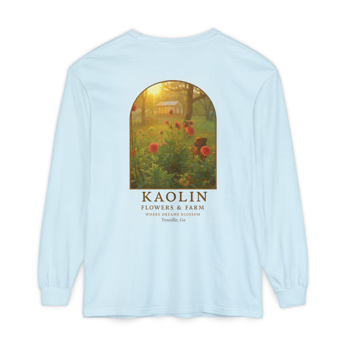 Kaolin Flowers and Farm Long sleeve T-Shirt- Support Local Small Farm