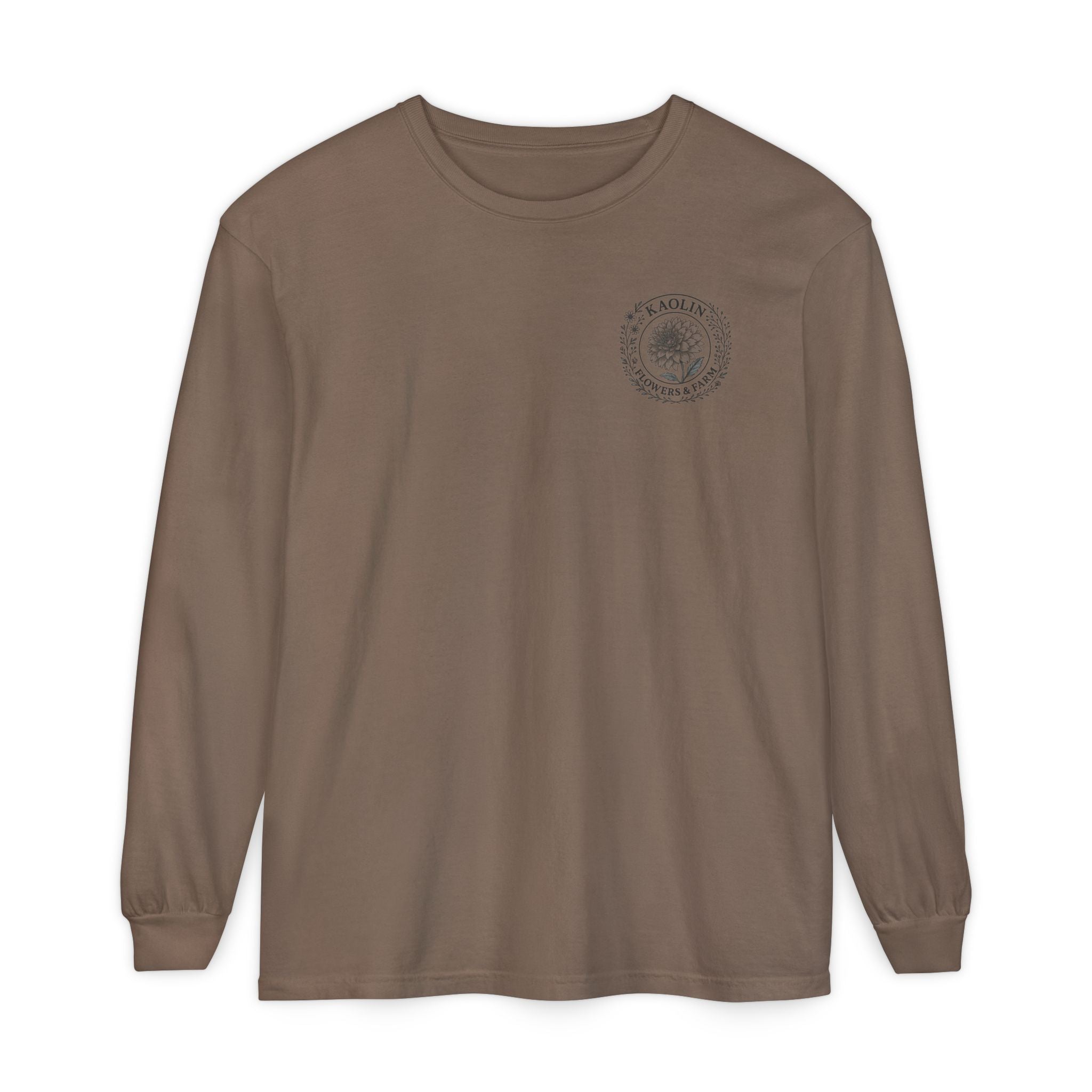 Kaolin Flowers and Farm DJ Mascot- Long Sleeve T-Shirt