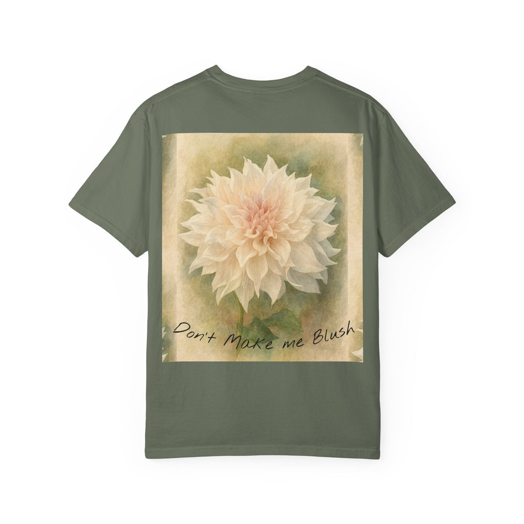 Don’t Make Me Blush Dahlia T-Shirt — Kaolin Flowers and Farm