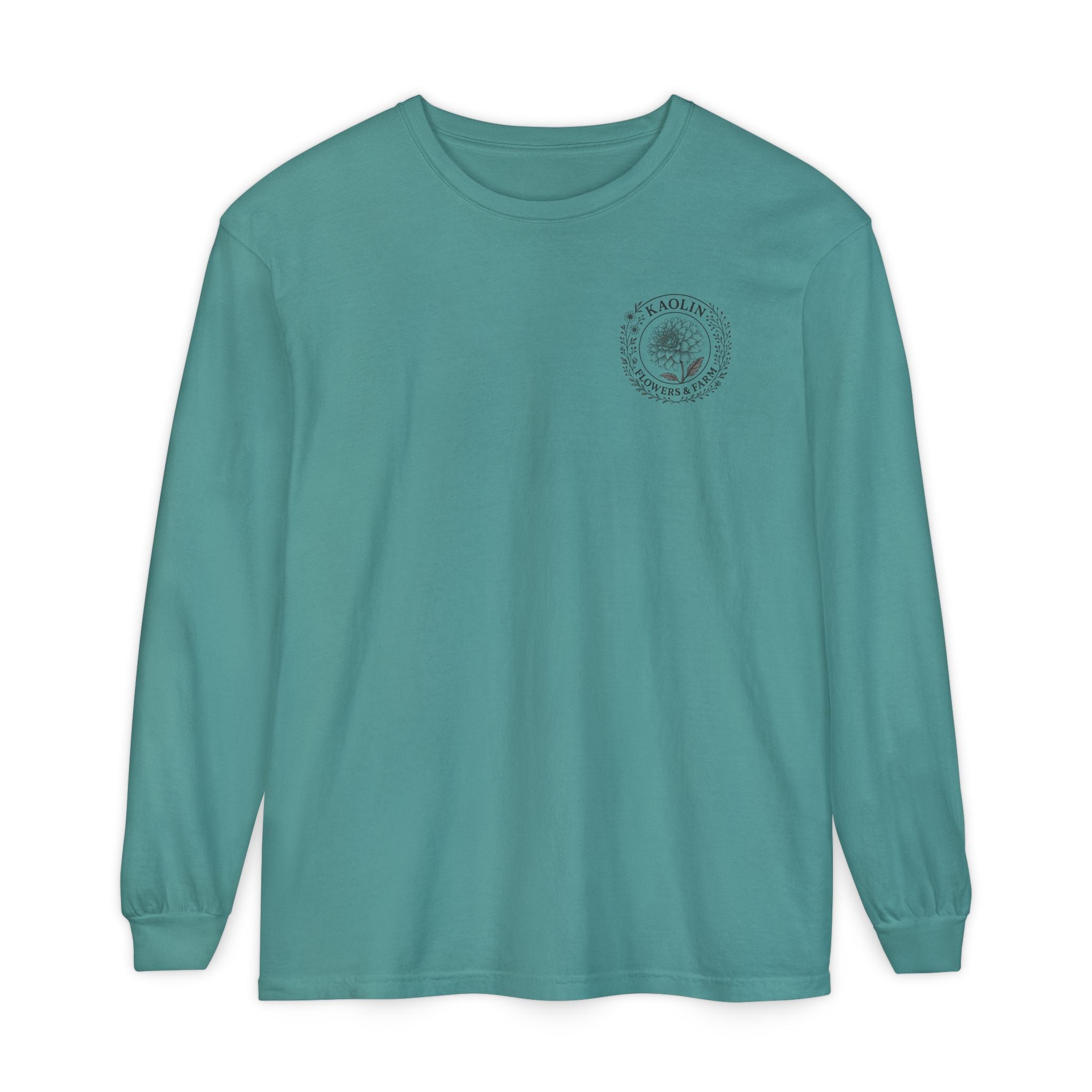 Kaolin Flowers and Farm DJ Mascot- Long Sleeve T-Shirt