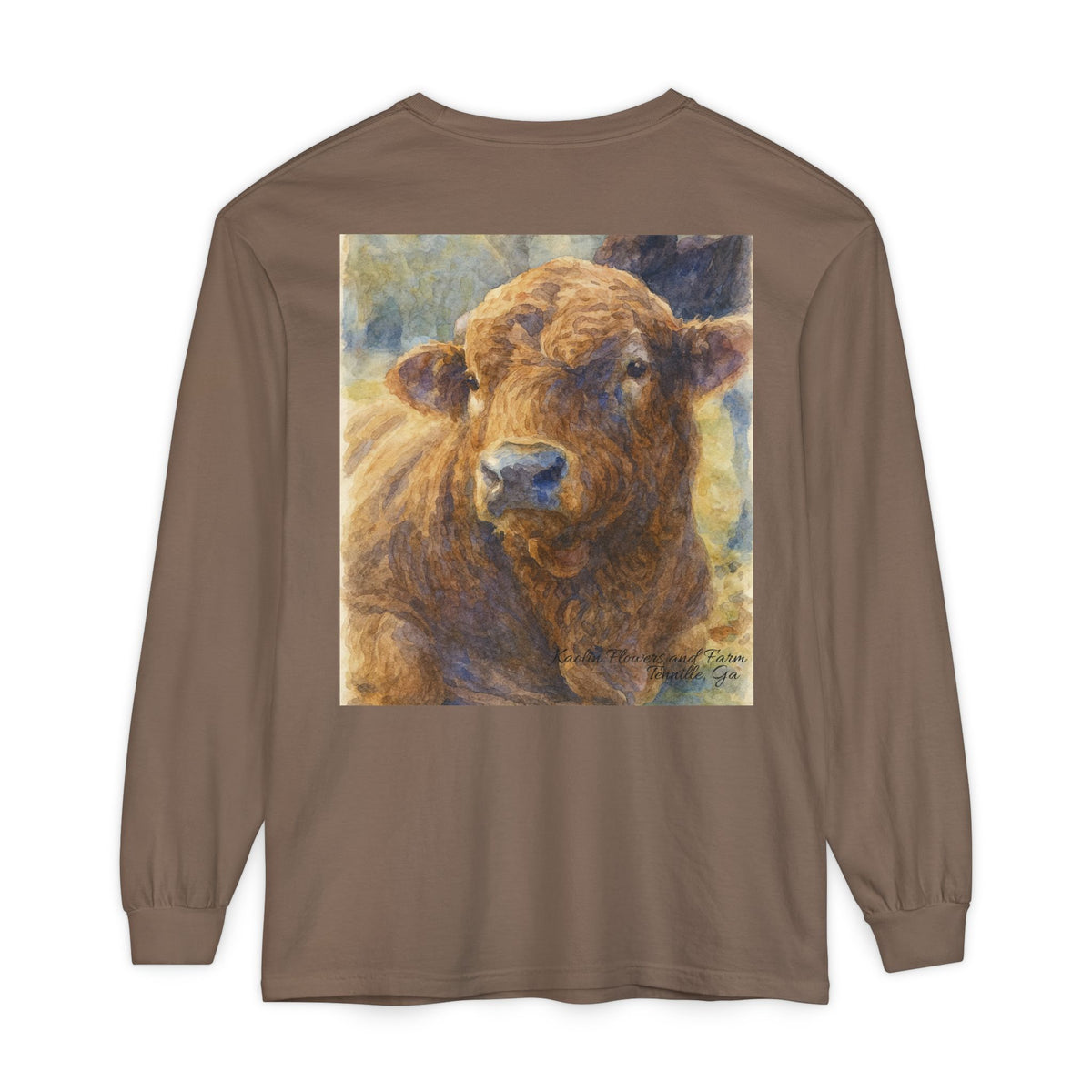 Kaolin Flowers and Farm DJ Mascot- Long Sleeve T-Shirt