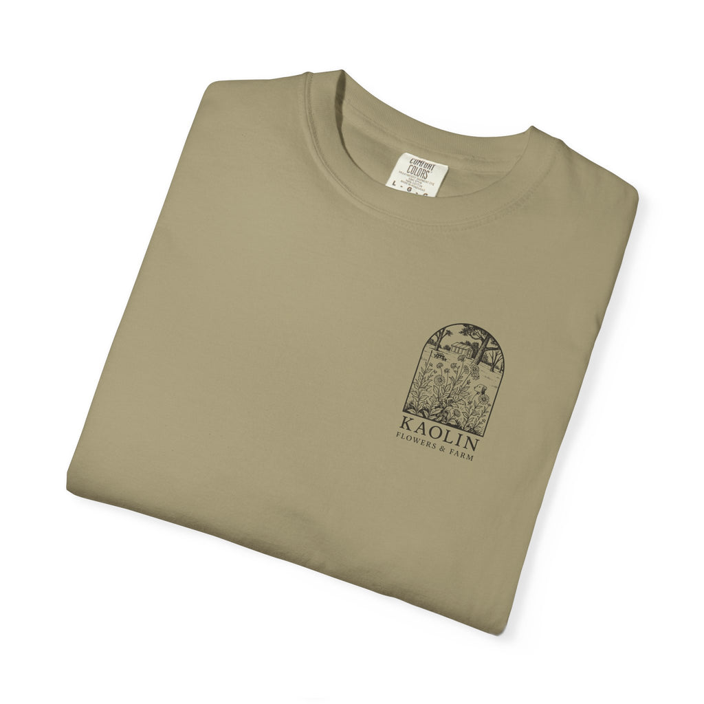 Don’t Make Me Blush Dahlia T-Shirt — Kaolin Flowers and Farm
