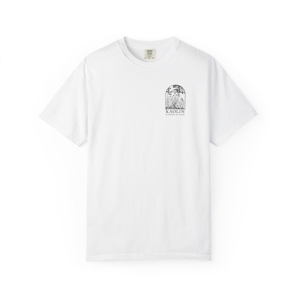 Don’t Make Me Blush Dahlia T-Shirt — Kaolin Flowers and Farm