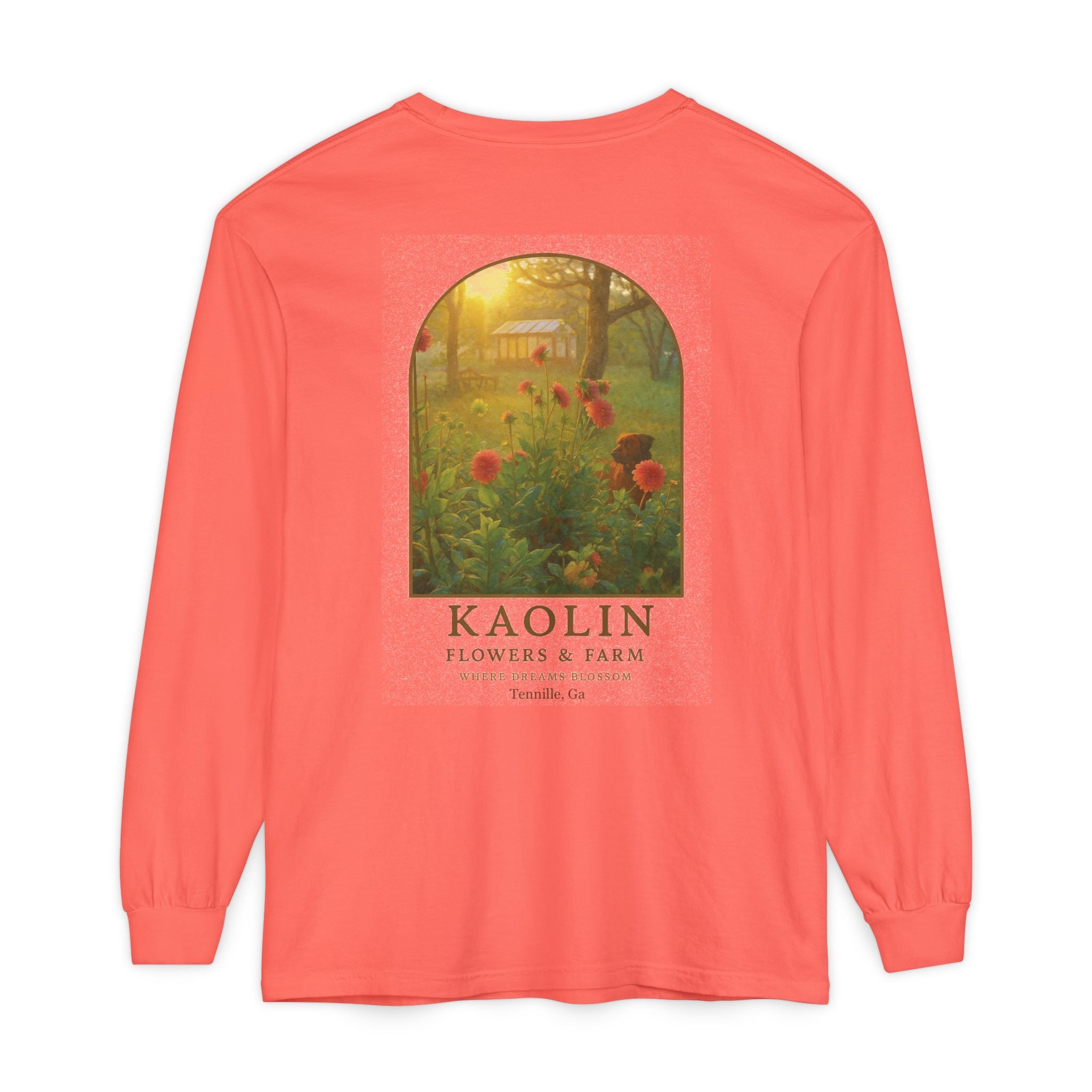 Kaolin Flowers and Farm Long sleeve T-Shirt- Support Local Small Farm