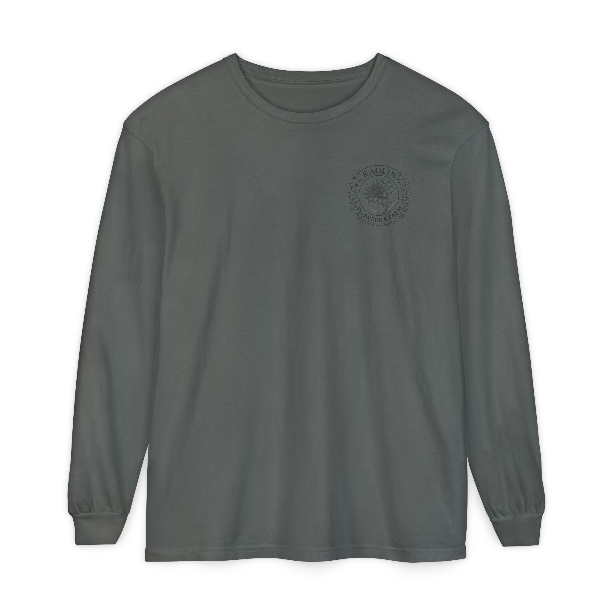Kaolin Flowers and Farm DJ Mascot- Long Sleeve T-Shirt