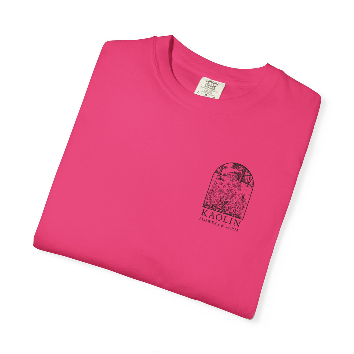 Don’t Make Me Blush Dahlia T-Shirt — Kaolin Flowers and Farm