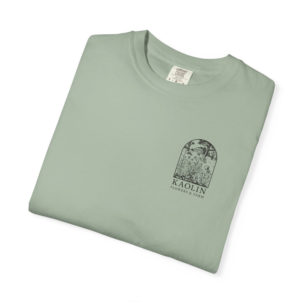 Don’t Make Me Blush Dahlia T-Shirt — Kaolin Flowers and Farm
