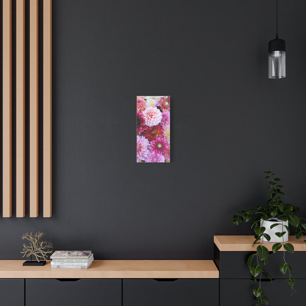 Dahlia Flat Lay Matte Canvas Print