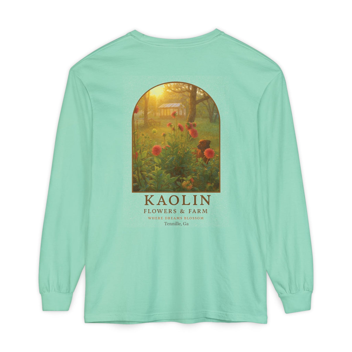 Kaolin Flowers and Farm Long sleeve T-Shirt- Support Local Small Farm
