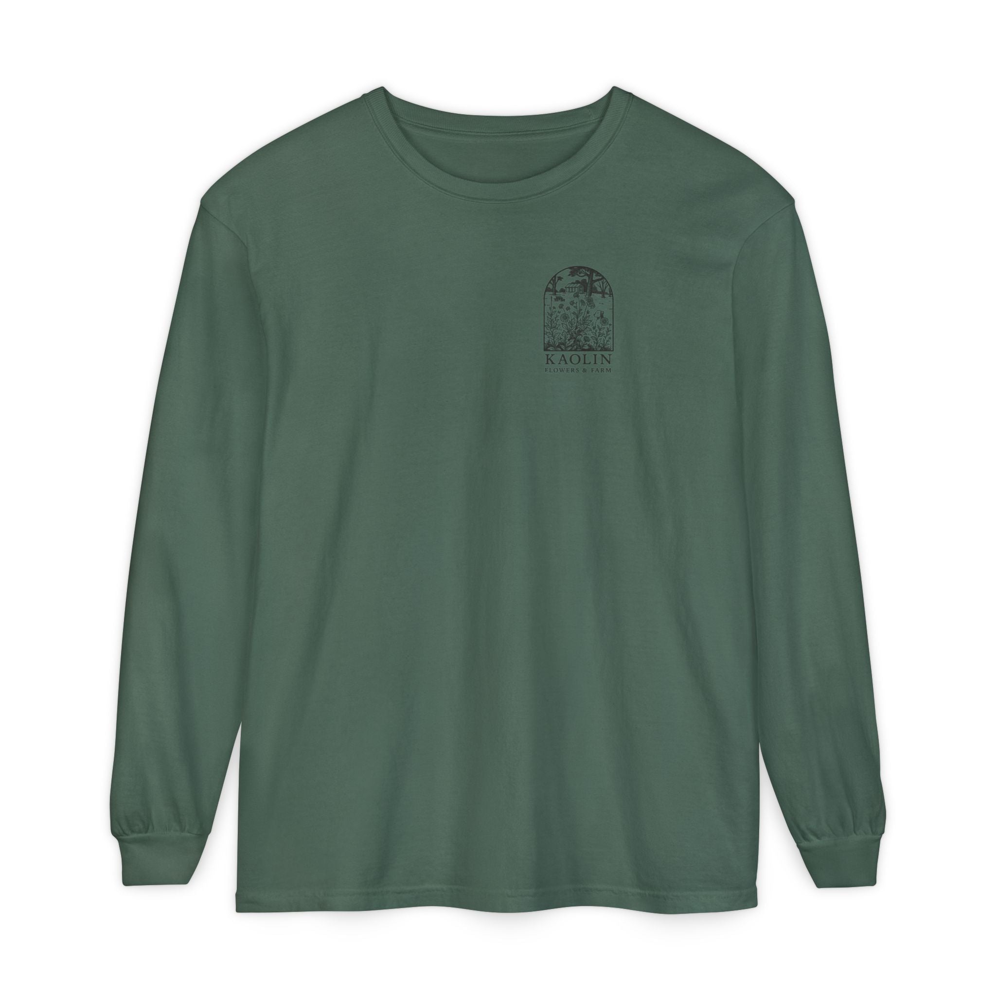 Black Copper Marans Foggy Morning Long Sleeve T-Shirt- Kaolin Flowers and Farm