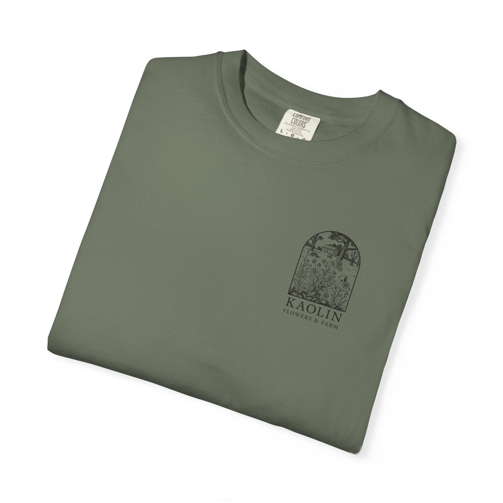 Don’t Make Me Blush Dahlia T-Shirt — Kaolin Flowers and Farm
