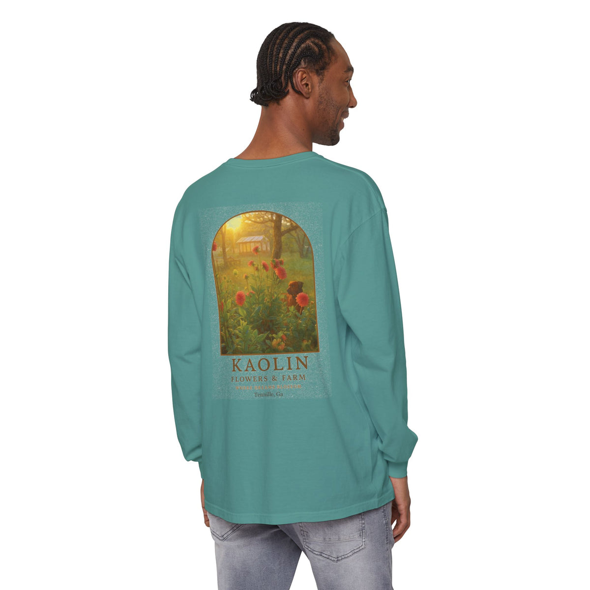 Kaolin Flowers and Farm Long sleeve T-Shirt- Support Local Small Farm