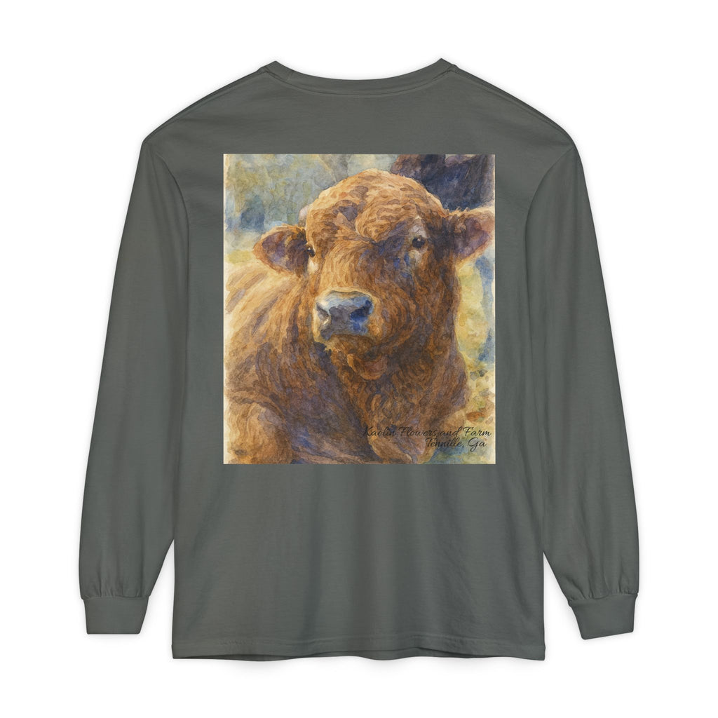 Kaolin Flowers and Farm DJ Mascot- Long Sleeve T-Shirt
