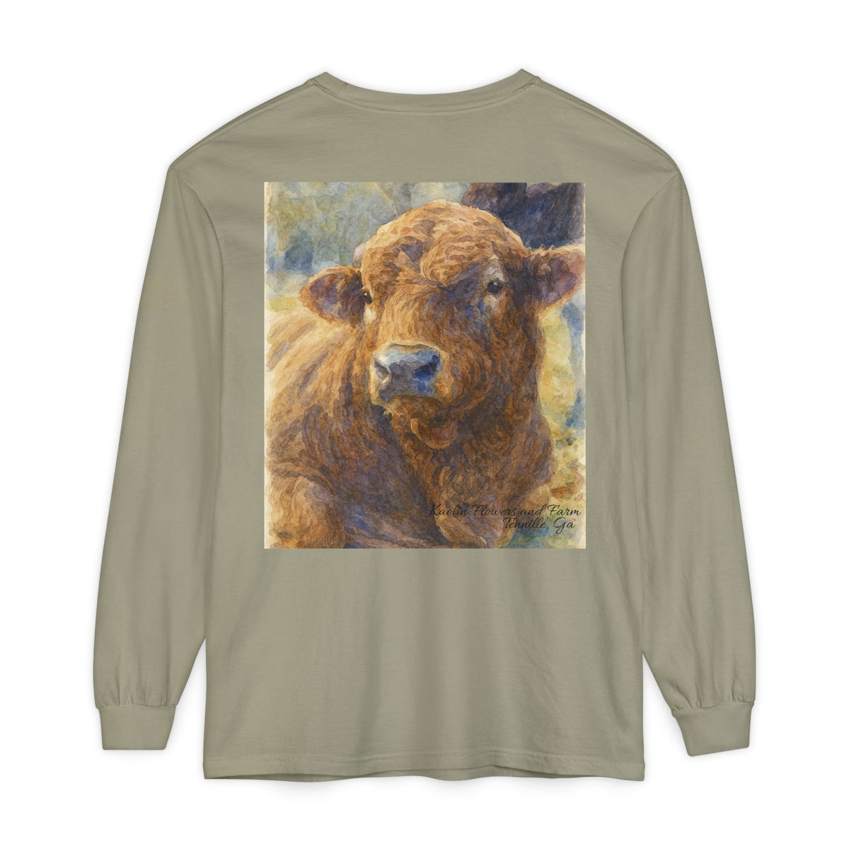 Kaolin Flowers and Farm DJ Mascot- Long Sleeve T-Shirt