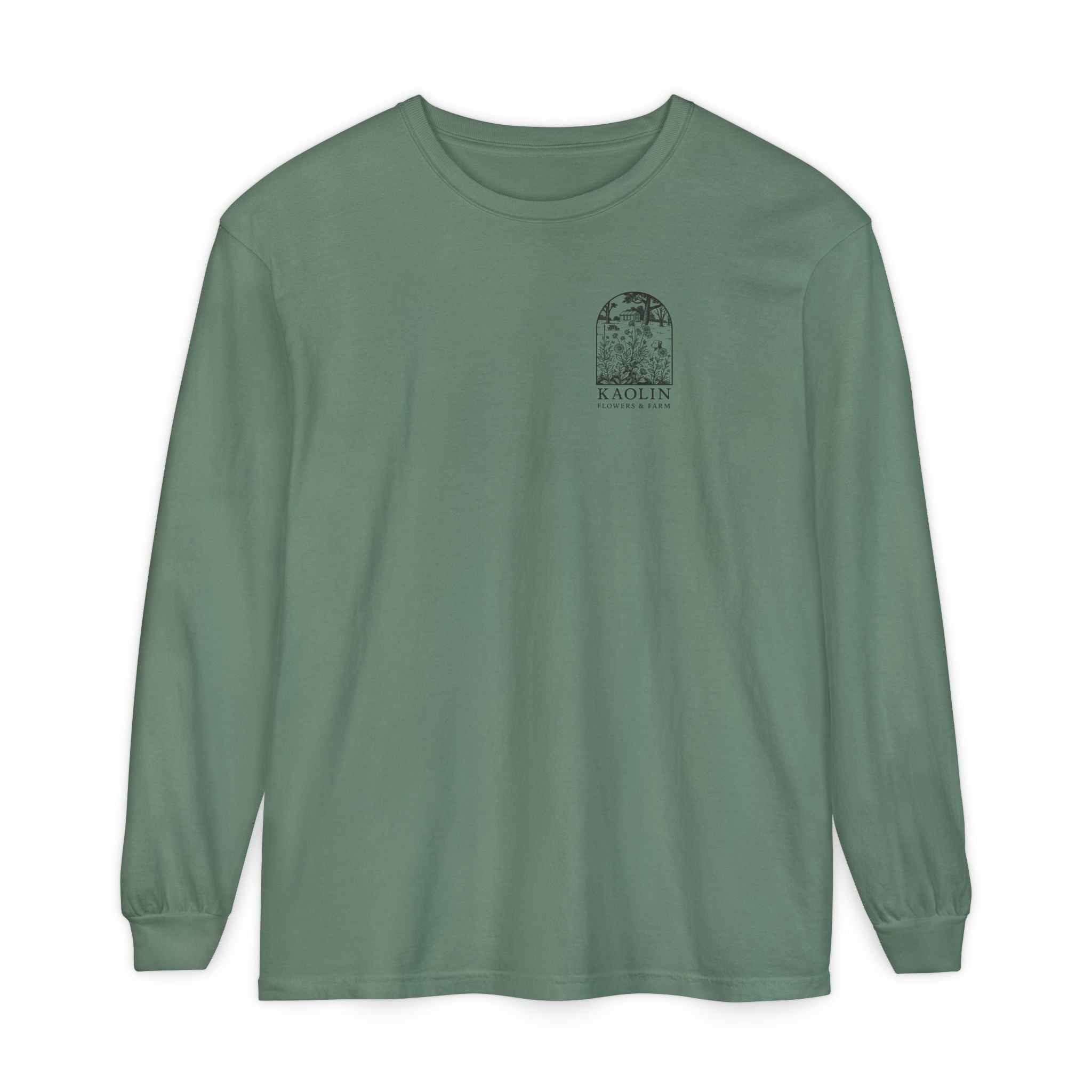 Black Copper Marans Foggy Morning Long Sleeve T-Shirt- Kaolin Flowers and Farm