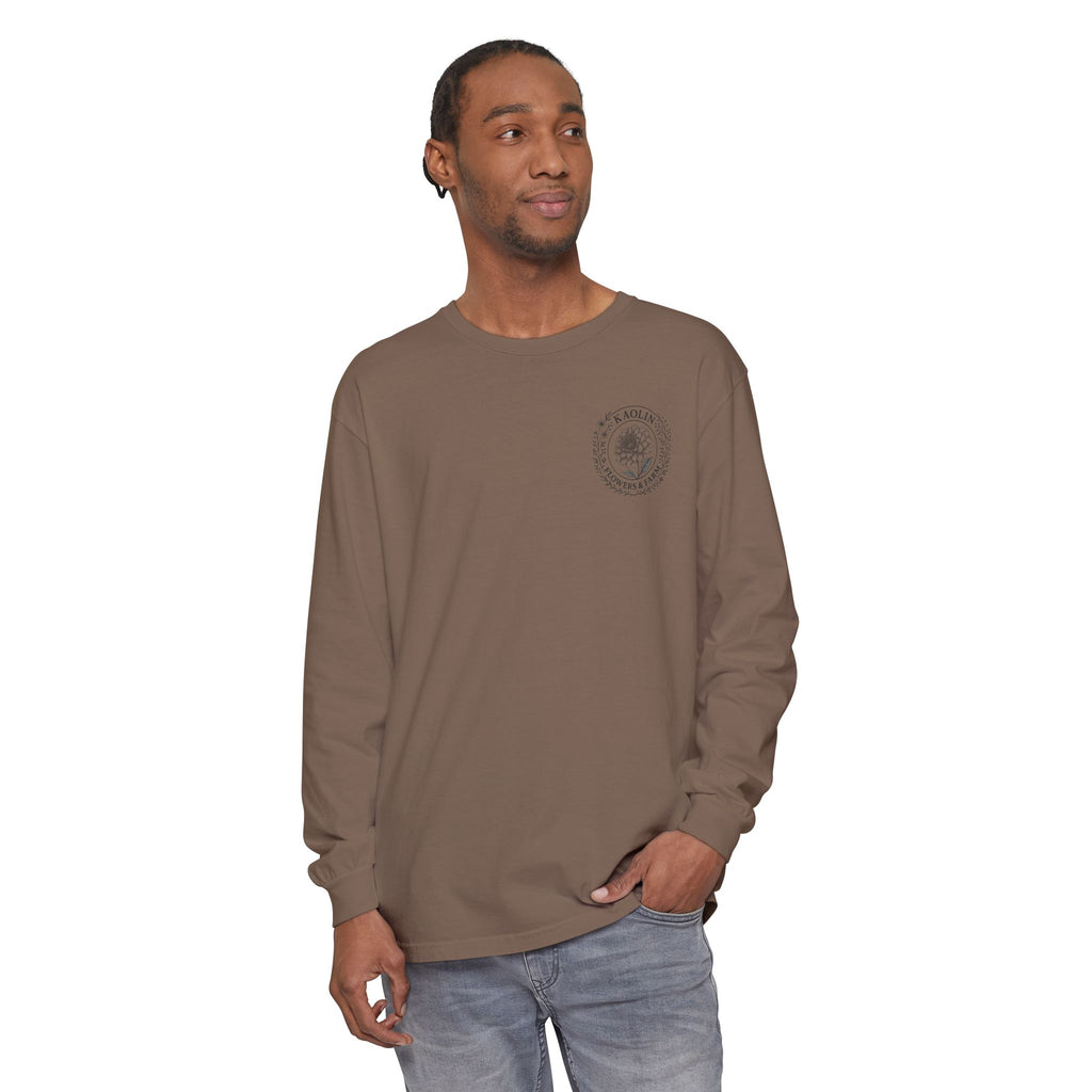 Kaolin Flowers and Farm DJ Mascot- Long Sleeve T-Shirt